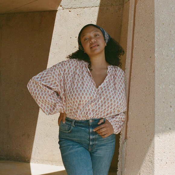 Doen Jane Top - Traveler Block Print - Picture 2 of 3